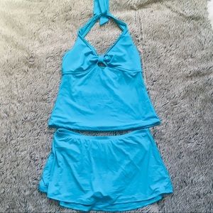 ANNE COLE skirt & halter top swim suit set size XSmall